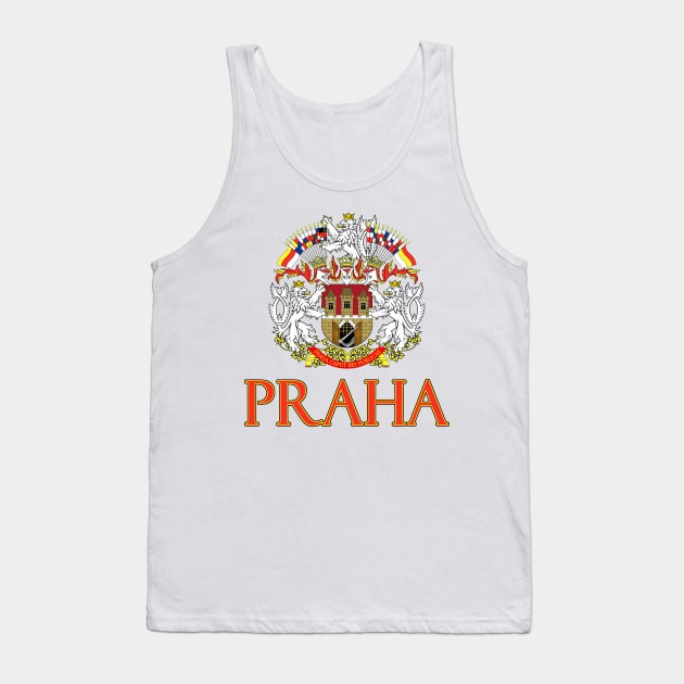 Praha (Prague), Czech Republic - Coat of Arms Design Tank Top by Naves